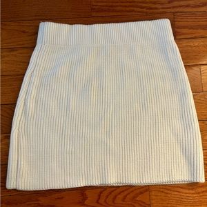 Zara Knit Mini Skirt, Size: Large, White